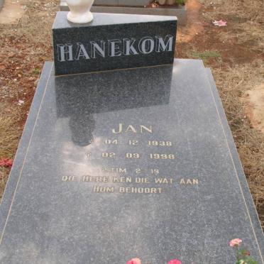 HANEKOM Jan 1938-1998