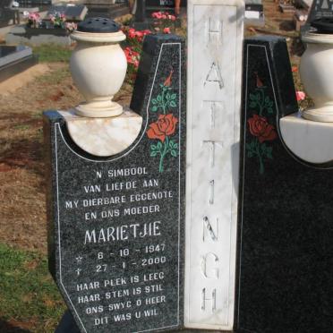 HATTINGH Marietjie 1947-2000