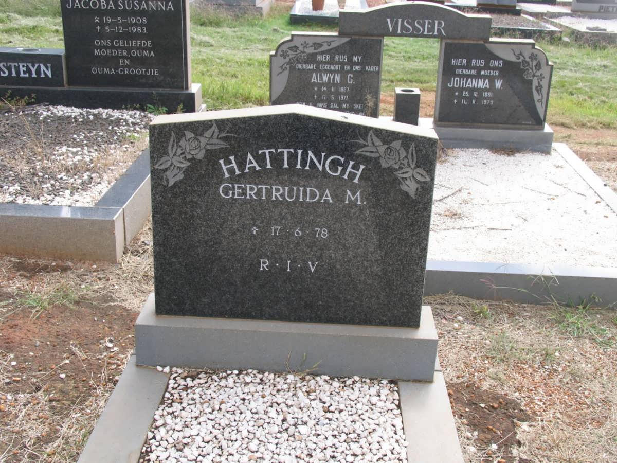 HATTINGH Gertruida M. -1978