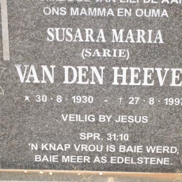 HEEVER Susara Maria, van den 1930-1997
