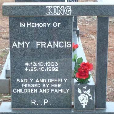 KING Amy Frances 1903-1992