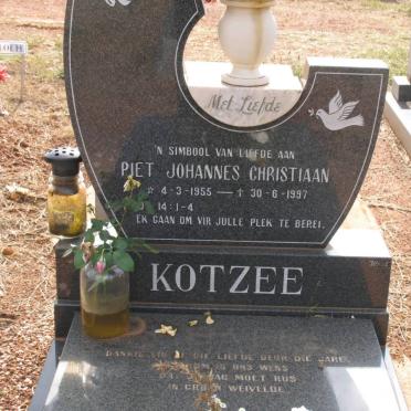 KOTZEE Piet Johannes Christiaan 1955-1997