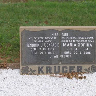 KRUGER Hendrik J. Conradie 1907-1966 &amp; Maria Sophia 1914-2005
