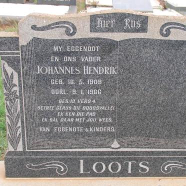 LOOTS Johannes Hendrik 1909-1966