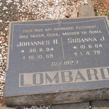 LOMBARD Johannes H. 1894-1969 &amp; Susanna J. 1904-1979