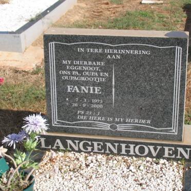 LANGENHOVEN Fanie 1925-2000