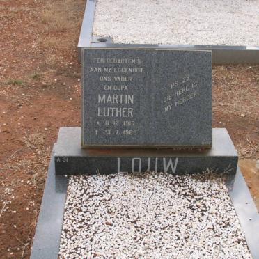 LOUW Martin Luther 1917-1988