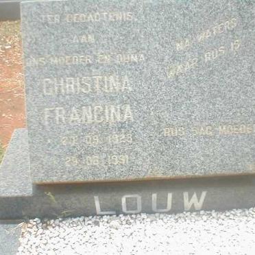 LOUW Christina Francina 1923-1991