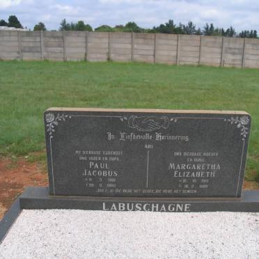 LABUSCHAGNE Paul Jacobus 1918-1980 &amp; Margaretha Elizabeth 191?-1983