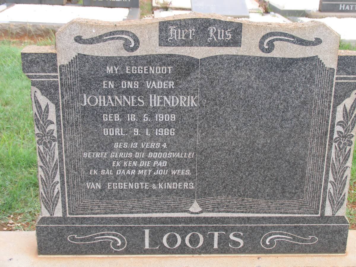 LOOTS Johannes Hendrik 1909-1966