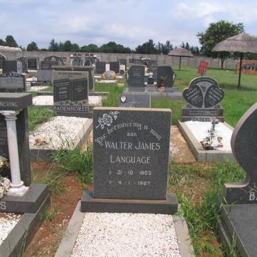 LANGUAGE Walter James 1903-1987