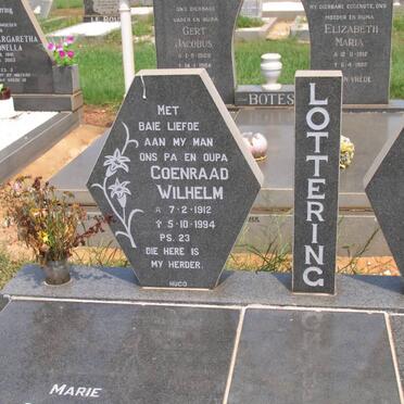 LOTTERING Coenraad Wilhelm 1912-1994