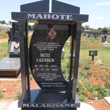 MALAKOANE Buti Lazarus 1943-2020