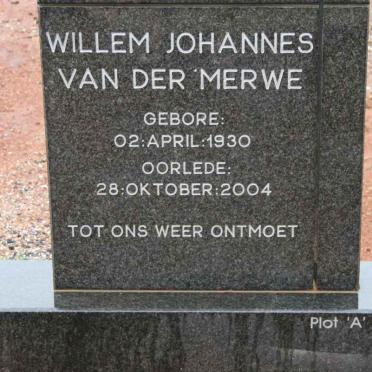 MERWE Willem Johannes, van der 1930-2004