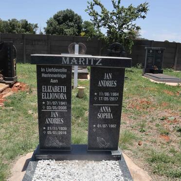 MARITZ Jan Andries 1939-2016 & Elizabeth Ellionora 1941-2006 :: MARITZ Jan Andries 1964-2017 & Anna Sophia 1962- 