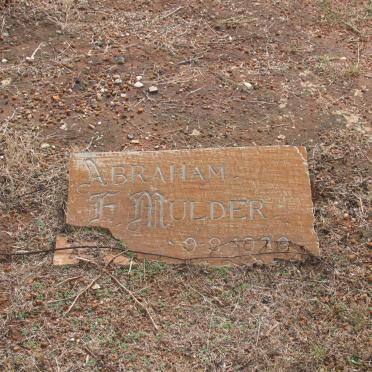 MULDER Abraham Frederick 1920-