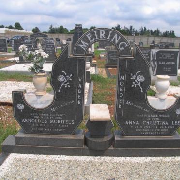 MEIRING Arnoldus Moriteus 1914-1984 &amp; Anna Christina Lee 1909-2002