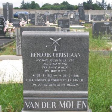 MOLEN Hendrik Christiaan, van der 1912-1986