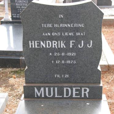 MULDER Hendrik F.J.J. 1921-1975