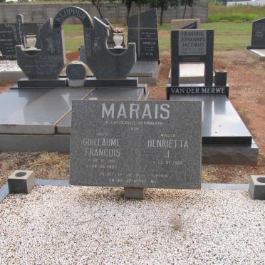 MARAIS Guillaume Francois 1918-1989 &amp; Henrietta J. 1925-