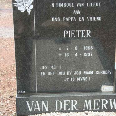 MERWE Pieter, van der 1955-1997