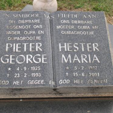 NIEKERK Pieter George, van 1925-1993 &amp; Hester Maria 1937-2001 _2