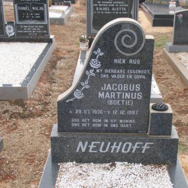 NEUHOFF Jacobus Martinus 1936-1997