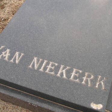 NIEKERK Pieter George, van 1925-1993 &amp; Hester Maria 1937-2001 _1