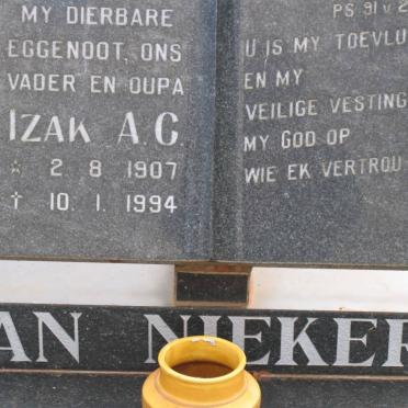 NIEKERK Izak A.C., van 1907-1994