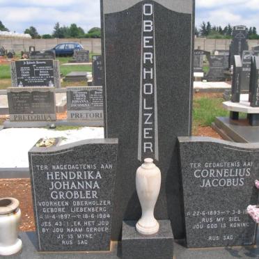 OBERHOLZER Cornelius Jacobus 1893-1946 :: GROBLER Hendrika Johanna voorheen OBERHOLZER nee LIEBENBERG 1897-1984