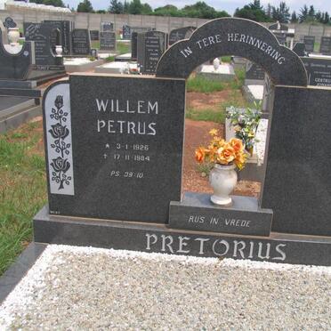 PRETORIUS Willem Petrus 1926-1984