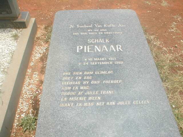 PIENAAR Schalk 1921-1989