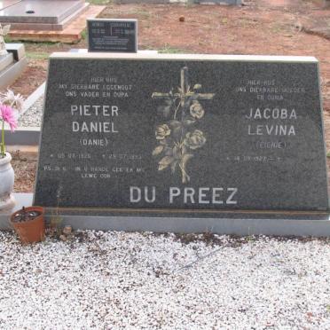 PREEZ Pieter Daniel, du 1926-1993 &amp; Jacoba Levina 1927-