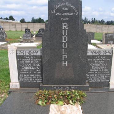RUDOLPH Johan Izak Cornelius 1918-1981 &amp; Christina Susanna 1921-1987