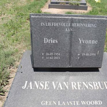 RENSBURG Dries, Janse van 1954-2013 & Yvonne 1956- 