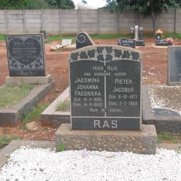 RAS Pieter Jacobus 1877-1959 &amp; Jacomina Johanna Fredrieka 1882-1969