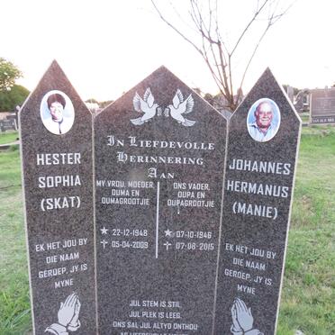 RENSBURG Johannes Hermanus, van 1946-2015 & Hester Sophia 1948-2009