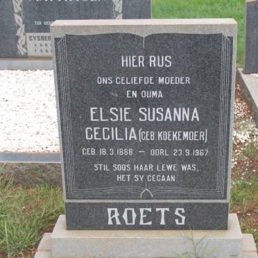 ROETS Elsie Susanna Cecilia nee KOEKEMOER 1888-1967
