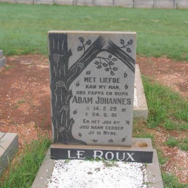 ROUX Adam Johannes, le 1929-1981