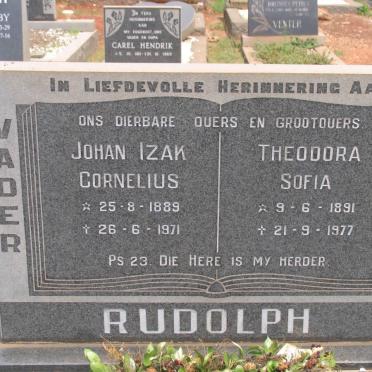 RUDOLPH Johan Izak Cornelius 1889-1971 &amp; Theodora Sofia 1891-1977