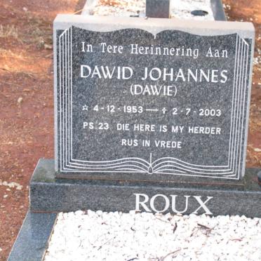 ROUX Dawid Johannes 1853-2003