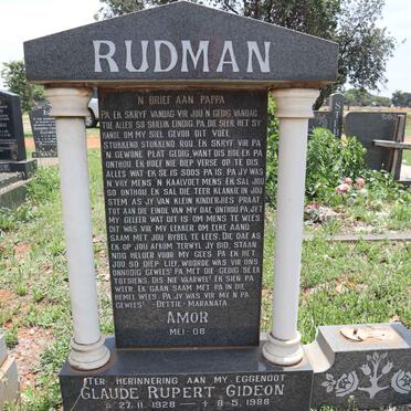 RUDMAN Claude Rupert Gideon 1928-1988 