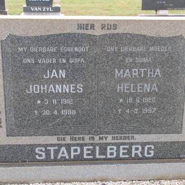 STAPELBERG Jan Johannes 1912-1988 &amp; Martha Helena 1920-1997