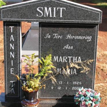 SMIT Martha Maria 1925-2005