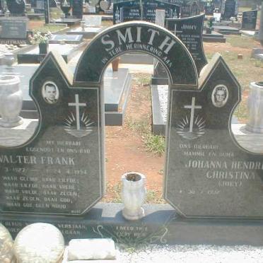 SMITH Walter Frank 1927-1994 &amp; Johanna Hendrina Christina 1932-
