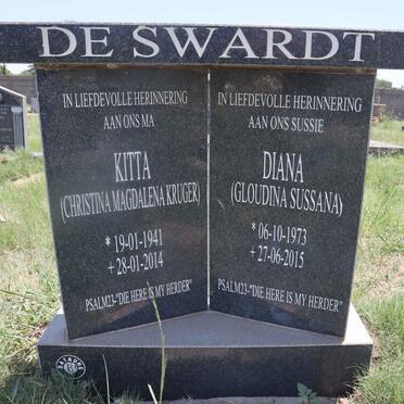 SWARDT Christina Magdalena, de nee KRUGER 1941-2014 :: SWARDT Gloudina Sussana , de 1973-2015