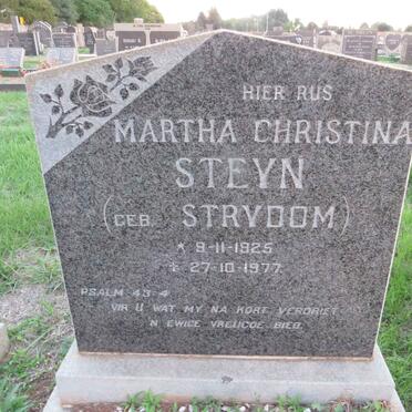 STEYN Martha Christina nee STRYDOM 1925-1977