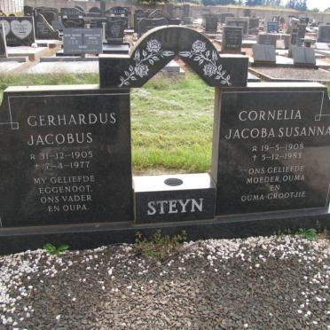 STEYN Gerhardus Jacobus 1905-1977 &amp; Cornelia Jacoba Susanna 1908-1983