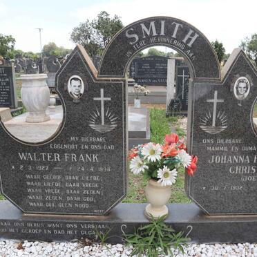 SMITH Walter Frank 1927-1994 & Johanna Hendrina Christina 1932-2014