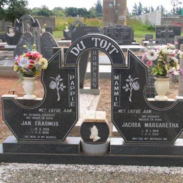 TOIT Jan Erasmus, du 1906-1990 &amp; Jacoba Margaretha 1914-1995